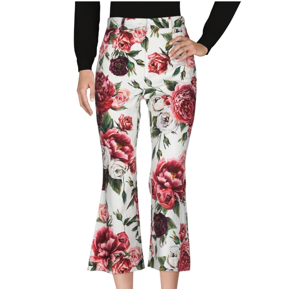 Dolce & Gabbana Rose & Peony flared trousers